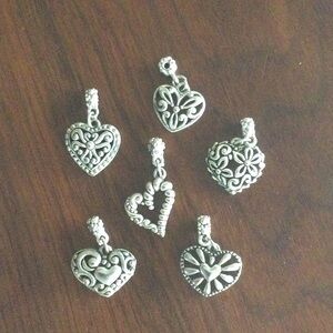 Silver Heart Pendant Set